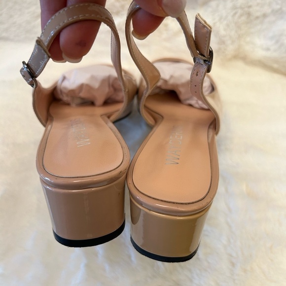 Wayderns Slingback Nude Heels with square toe and Block Heel NWOB Sz-9.    N - Picture 3 of 9